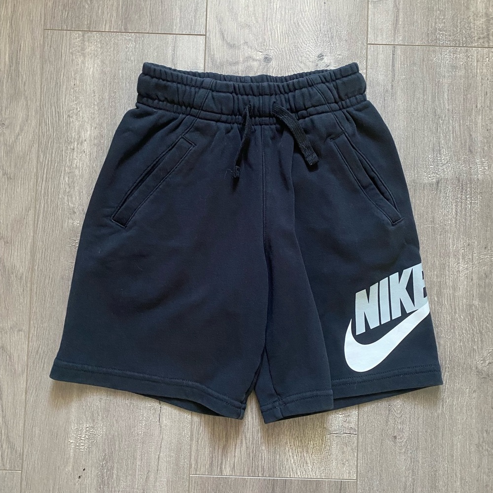 Nike Kids Navy Blue Shorts with Logo